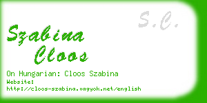 szabina cloos business card